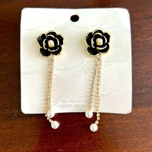 Camelia flower earrings